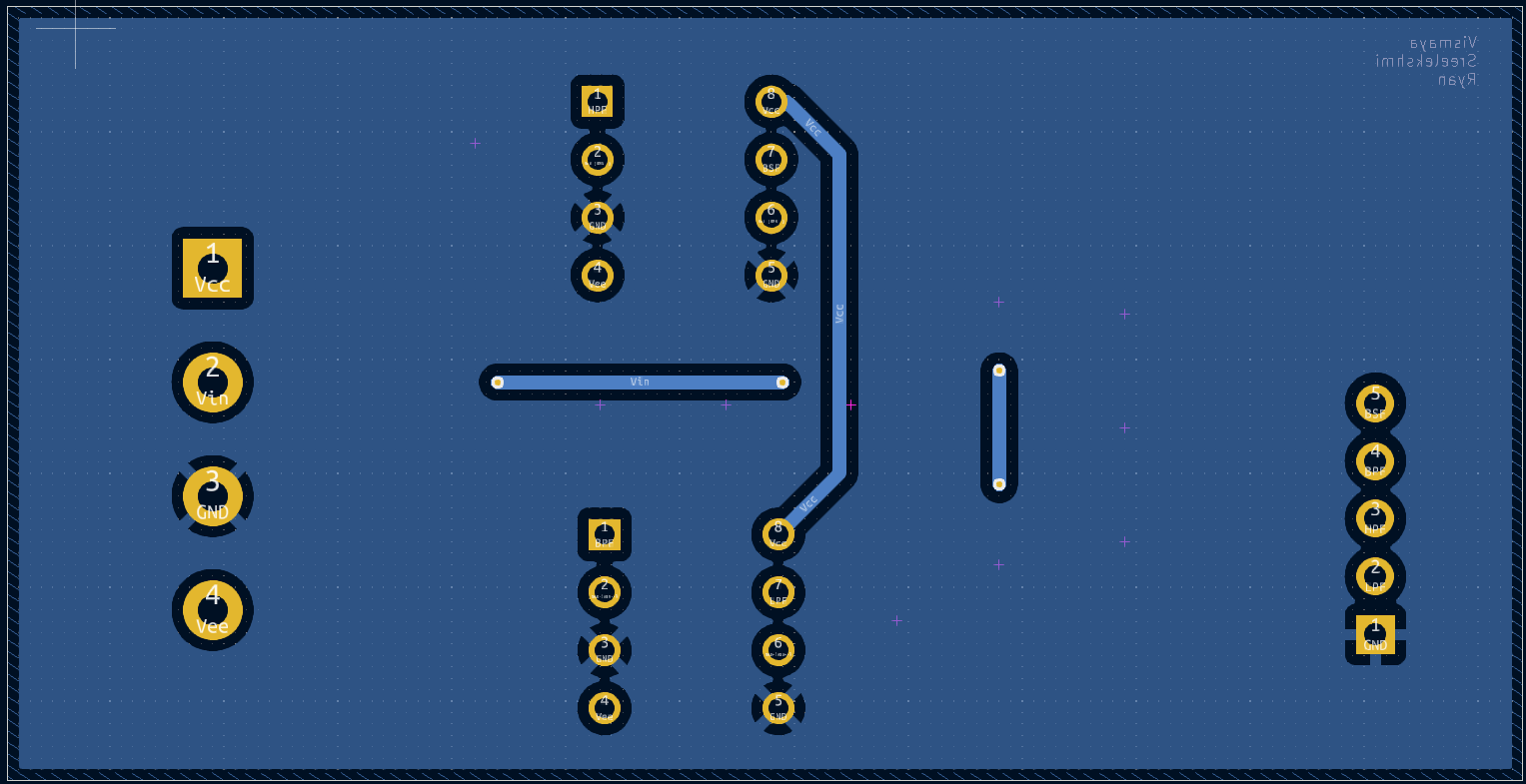 2D PCB Board design Back